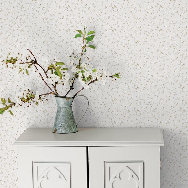 Galerie Wallcoverings Miniatures 2 Mini Floral Vine Galerie Wallcoverings White - G67924