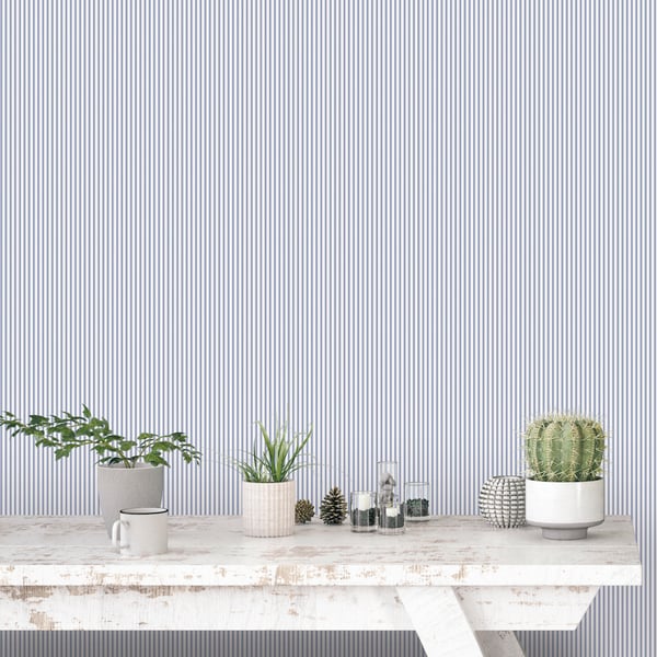 Galerie Wallcoverings Miniatures 2 Stripe Galerie Wallcoverings Blue - G67927