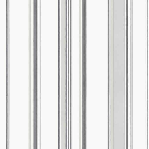 Galerie Wallcoverings Smart Stripes 3 Casual Stripe Galerie Wallcoverings Silver Grey - G68055