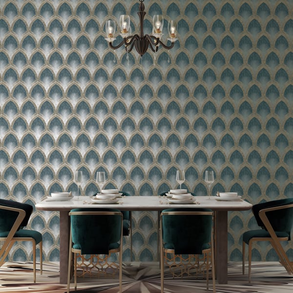 Galerie Wallcoverings Special Fx 2 Glitter Web Galerie Wallcoverings Green - G68085