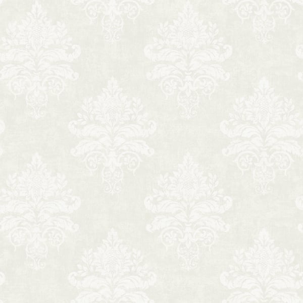 Galerie Wallcoverings Palazzo 2 Medallion Damask Galerie Wallcoverings White - G68672