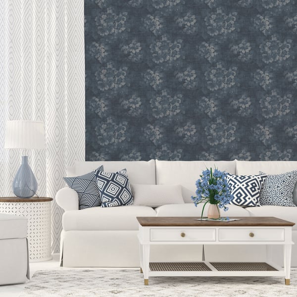 Galerie Wallcoverings Atmosphere Mystic Floral Galerie Wallcoverings Blue - G78258