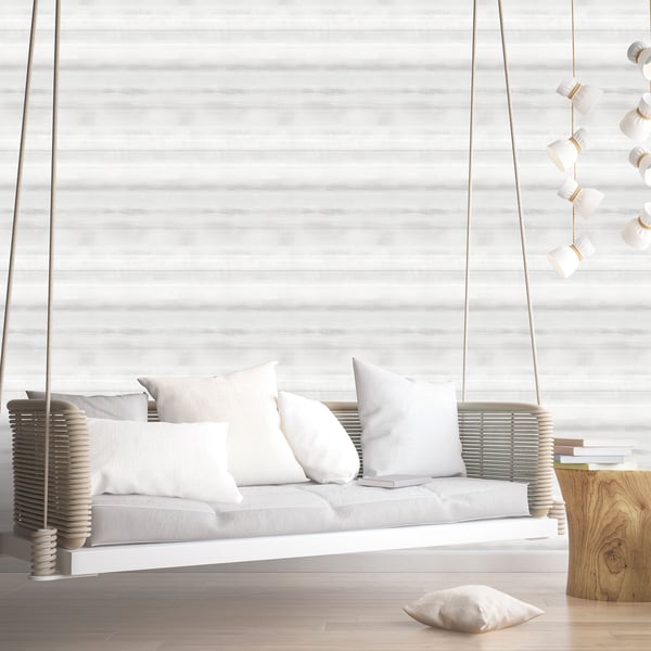 Galerie Wallcoverings Atmosphere Skye Stripe Galerie Wallcoverings Silver Grey - G78265