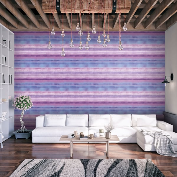 Galerie Wallcoverings Atmosphere Skye Stripe Galerie Wallcoverings Purple, Lilac - G78266