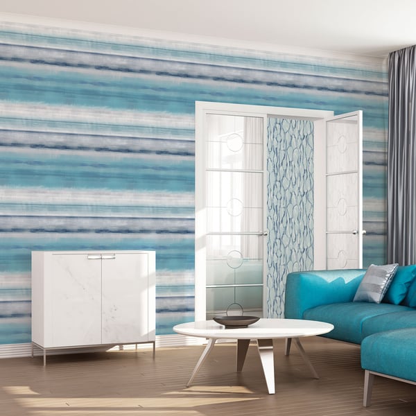 Galerie Wallcoverings Atmosphere Skye Stripe Galerie Wallcoverings Blue - G78267