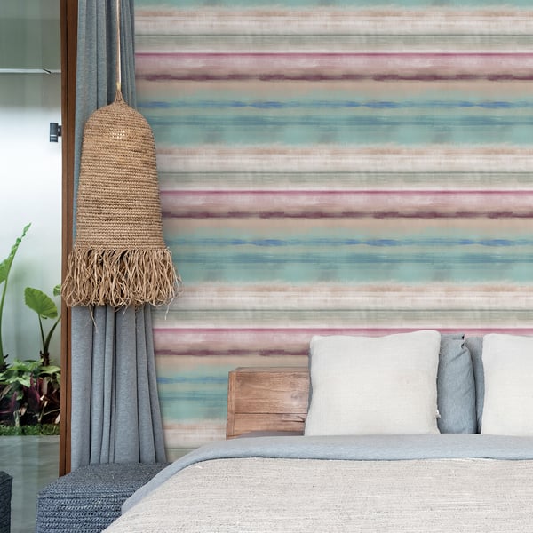 Galerie Wallcoverings Atmosphere Skye Stripe Galerie Wallcoverings Multi-coloured, Multi - G78268