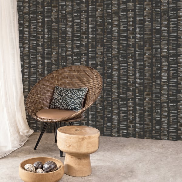 Galerie Wallcoverings Bazaar Aztec Galerie Wallcoverings Black - G78281