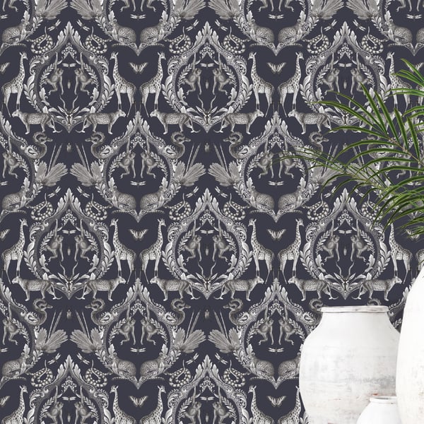Galerie Wallcoverings Bazaar Menagerie Galerie Wallcoverings Blue - G78311