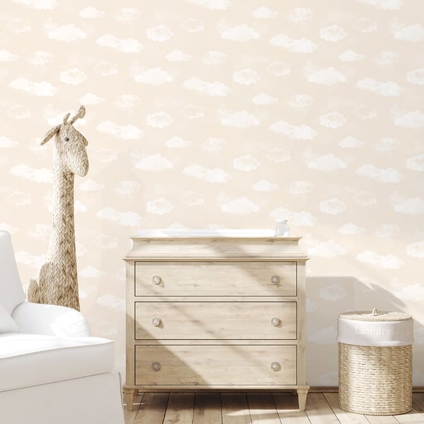 Galerie Wallcoverings Tiny Tots 2 Cloud Galerie Wallcoverings Beige - G78356