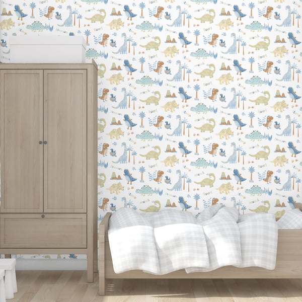 Galerie Wallcoverings Tiny Tots 2 Dinosaurs Galerie Wallcoverings Multi-coloured, Multi - G78363