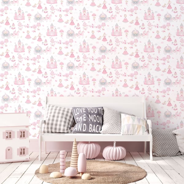Galerie Wallcoverings Tiny Tots 2 Fairytale Galerie Wallcoverings Pink - G78371