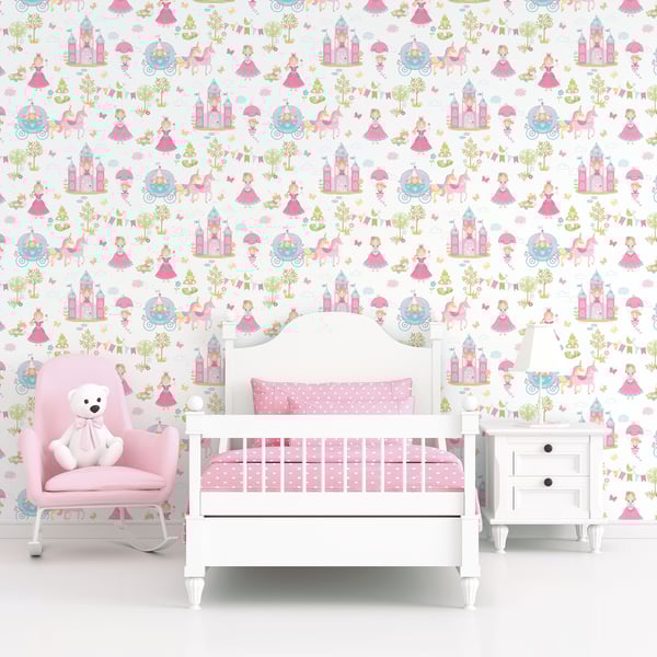 Galerie Wallcoverings Tiny Tots 2 Fairytale Galerie Wallcoverings Pink - G78372