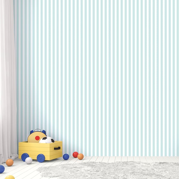 Galerie Wallcoverings Tiny Tots 2 Regency Stripe Galerie Wallcoverings Blue - G78406