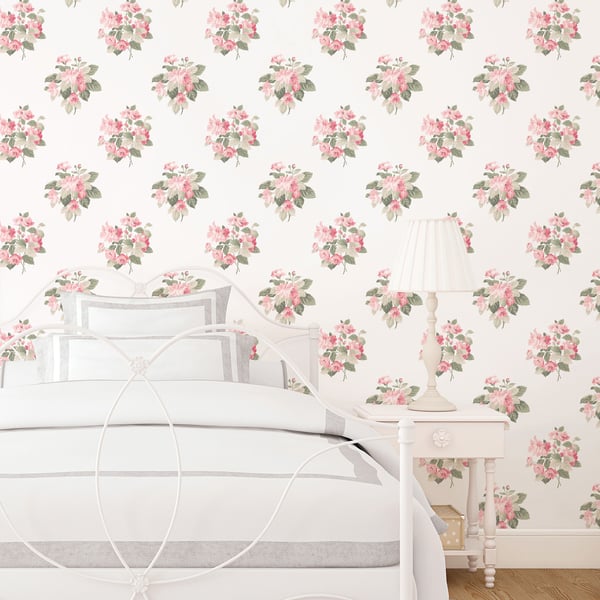 Galerie Wallcoverings Secret Garden Classic Bouquet Galerie Wallcoverings Pink - G78499