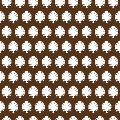 GASTON Y DANIELA STAMP PRINT--BOTANICAL & FLORAL-MODERN CHOCOLATE - GDW5440.004.0 OUTLET