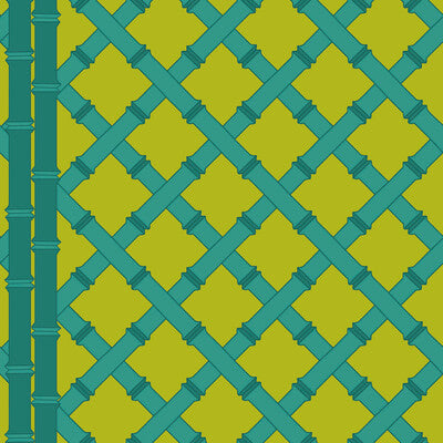 GASTON Y DANIELA TRELLIS PRINT--GEOMETRIC-LATTICE/SCROLLWORK LIMA/ESMERALDA - GDW5455.001.0 OUTLET