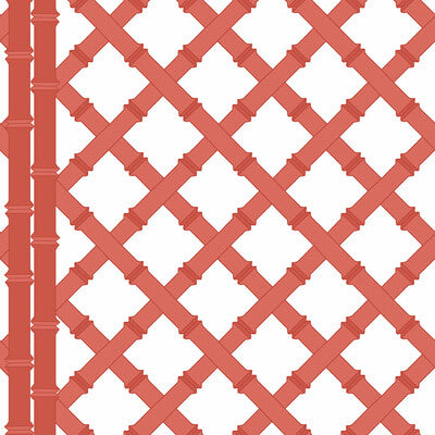 GASTON Y DANIELA TRELLIS PRINT--GEOMETRIC-LATTICE/SCROLLWORK BLANCO/POMELO - GDW5455.003.0 OUTLET