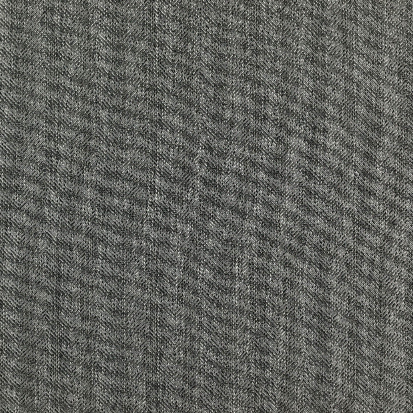 Dark gray heather textured fabric swatch with herringbone and stripe pattern.