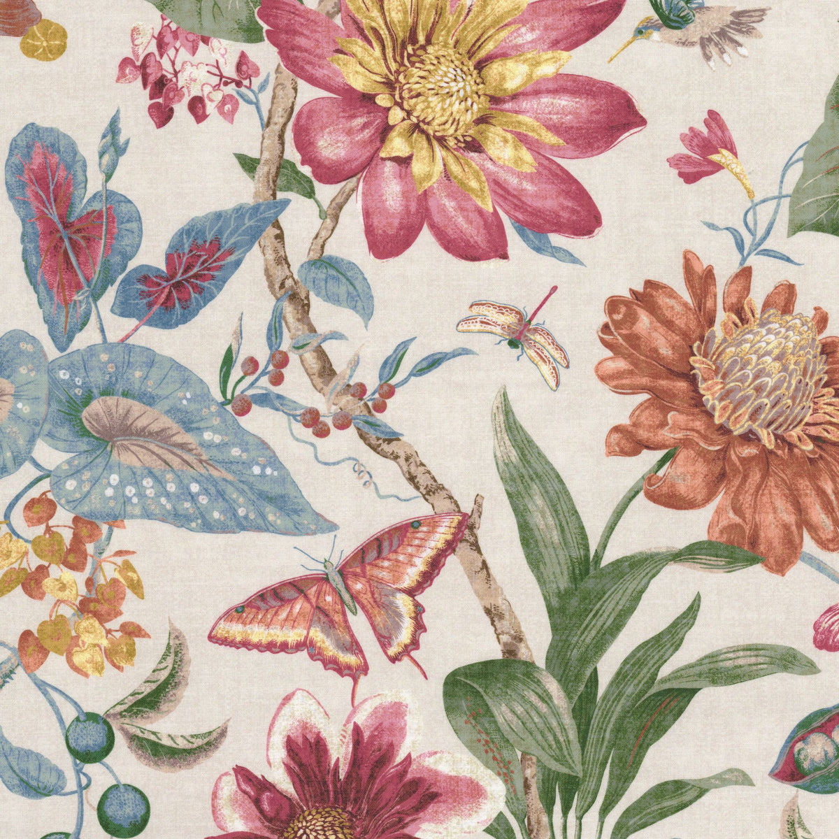 STOUT TEXTILES MULTIPURPOSE,PRINT TRADITIONAL, FLORAL SORBET - GIML-2