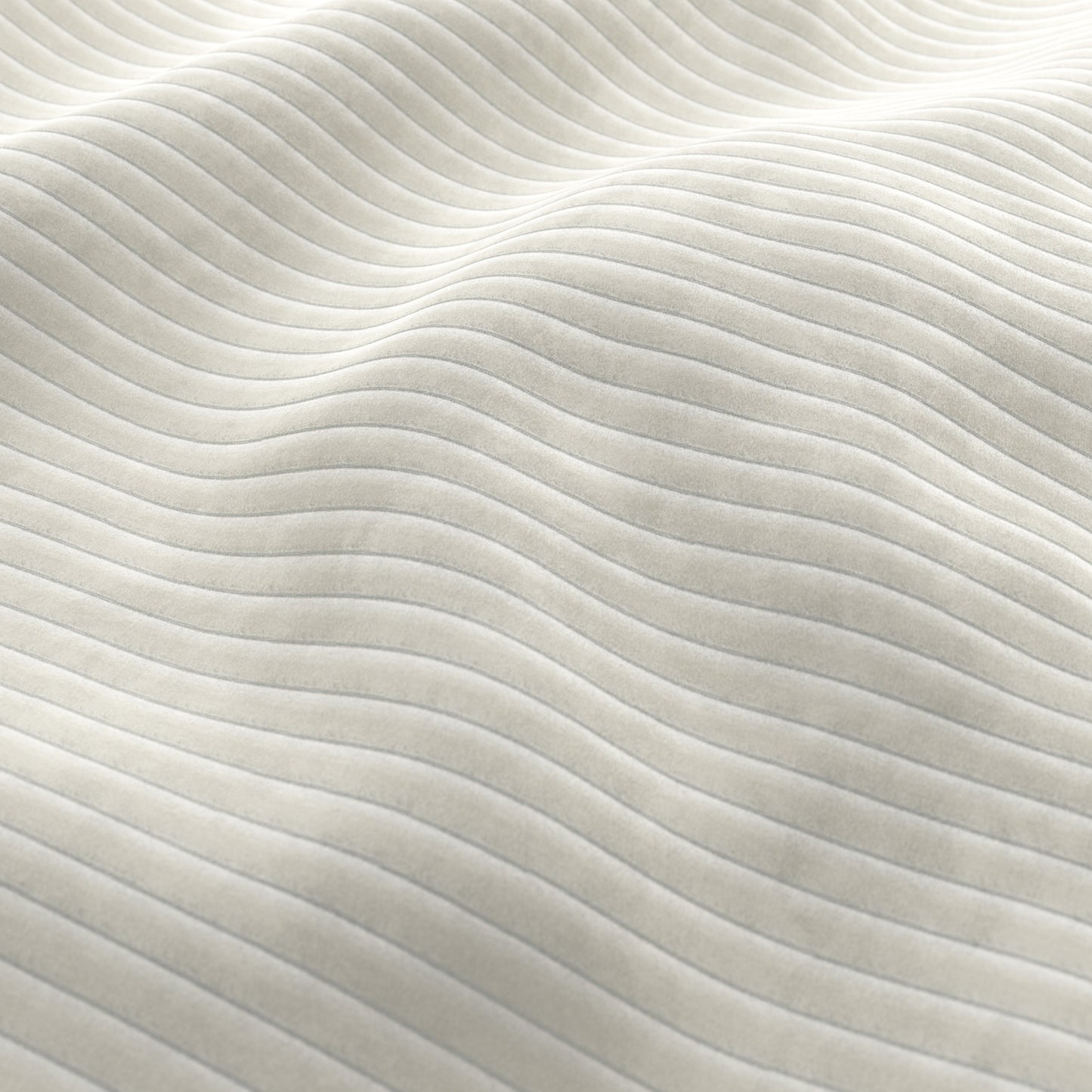 Cream fabric texture close-up, velvet & corduroy style, showing soft plush surface and subtle ridges.