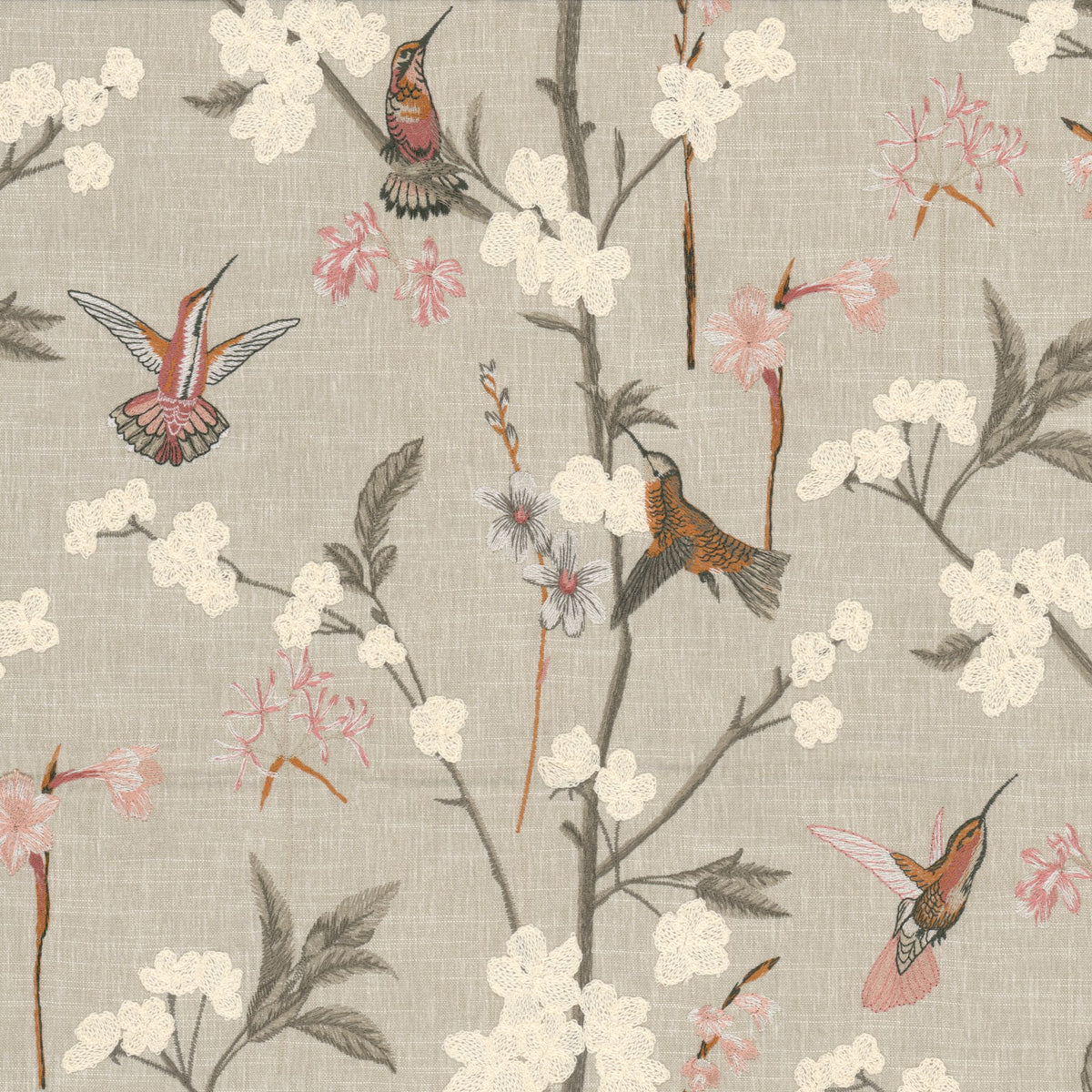 STOUT TEXTILES MULTIPURPOSE,EMBROIDERIES TRADITIONAL, FLORAL PRIMROSE,TEAROSE - GIRA-1