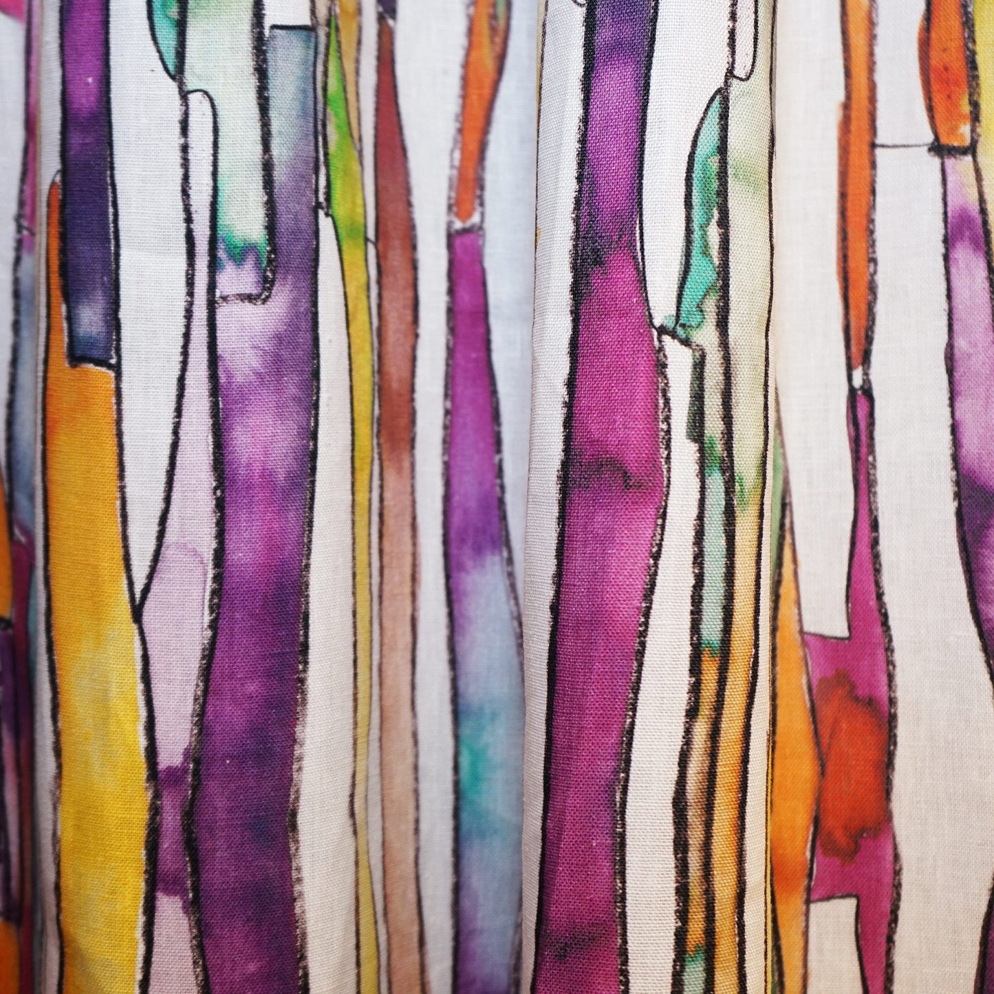 JF Fabrics JF Studio GLASSWORK 56 Fabric Transitional,Contemporary,Stripe Multi,Purple Linen,Print,Linen Texture - 7630856 SJ101