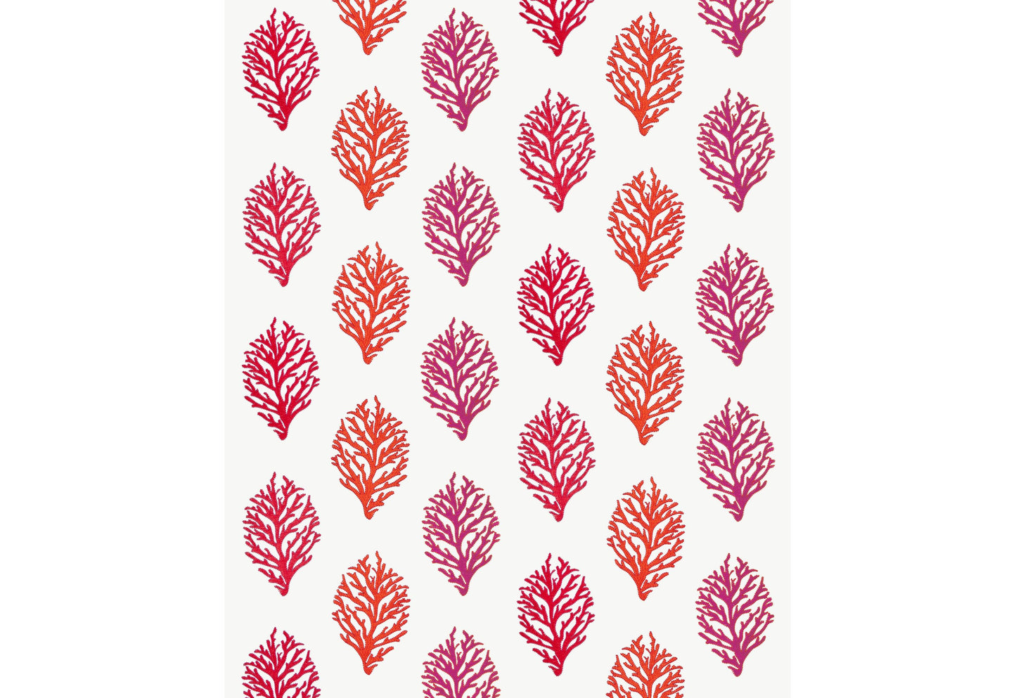 SCALAMANDRE CORAL REEF EMBROIDERY FABRIC PASSION FRUIT - GW 000127204 NEW SKU # GW272040001