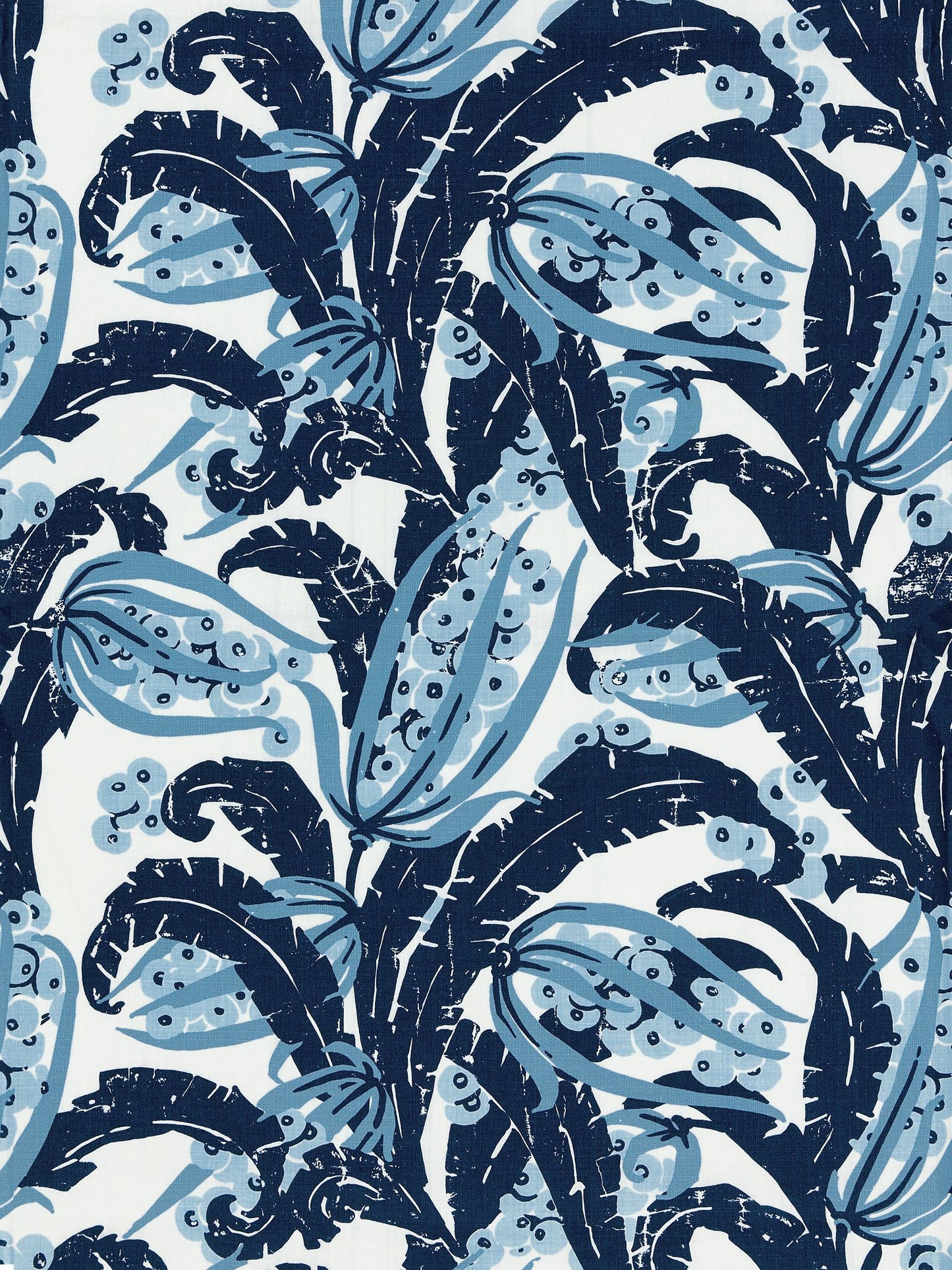 SCALAMANDRE TROPIQUE FABRIC MARINE - GW 000216609 NEW SKU # GW166090002