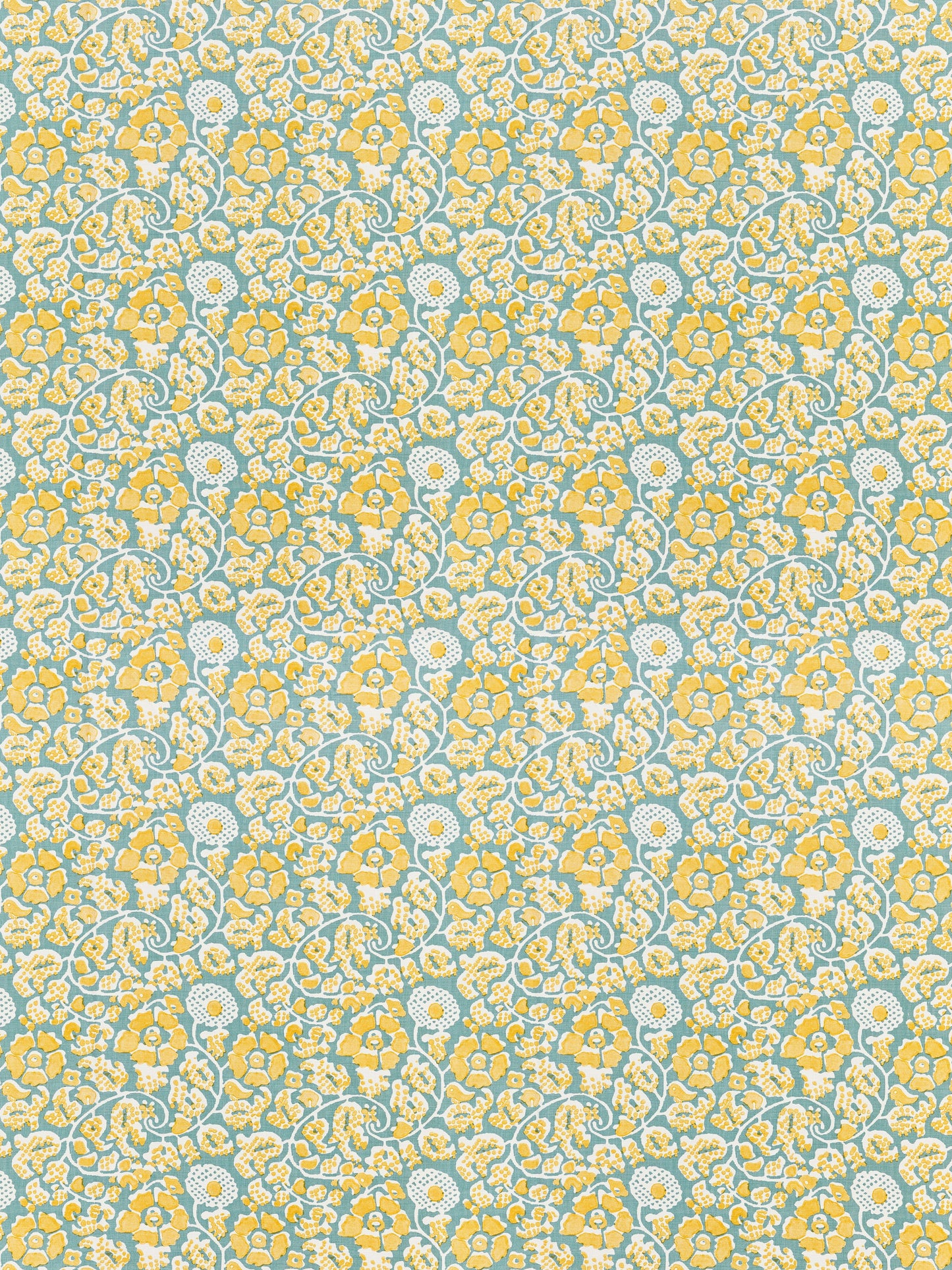 SCALAMANDRE MAIDEN FLORAL FABRIC ARUBA - GW 000216629 NEW SKU # GW166290002