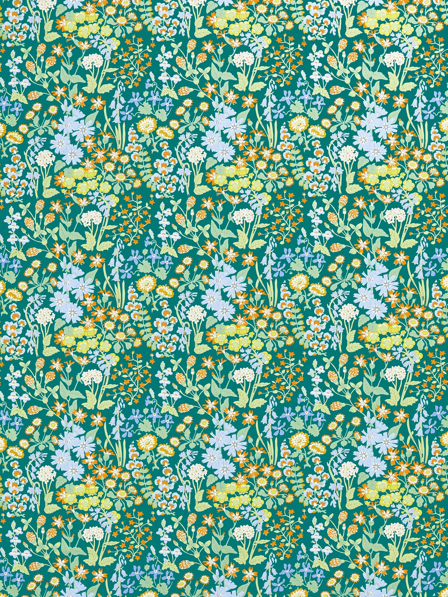 SCALAMANDRE NYMPH FLORAL FABRIC EMERALD MULTI - GW 000216630 NEW SKU # GW166300002
