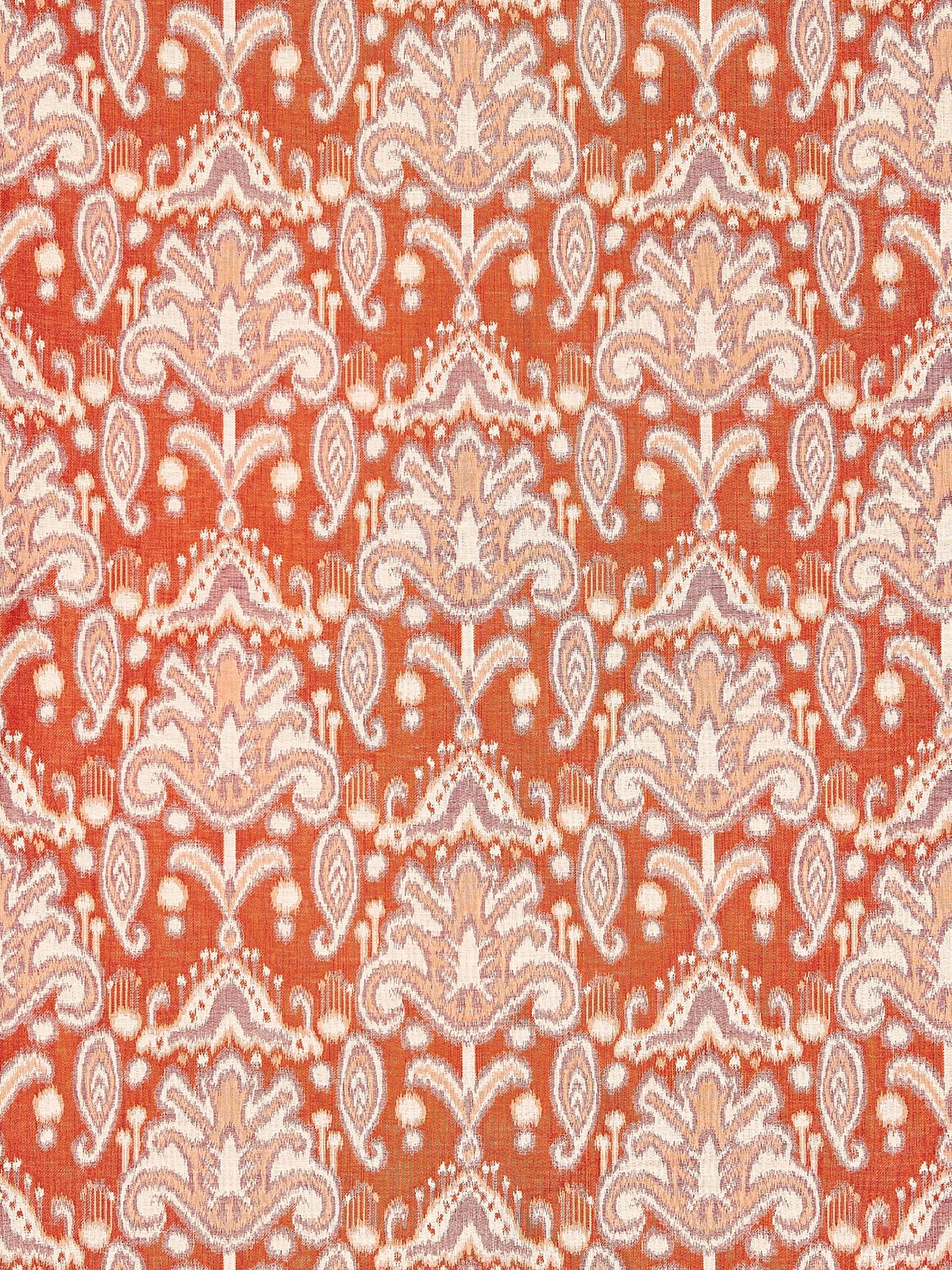 SCALAMANDRE KANDIRA IKAT FABRIC PAPAYA - GW 000227210 NEW SKU # GW272100002