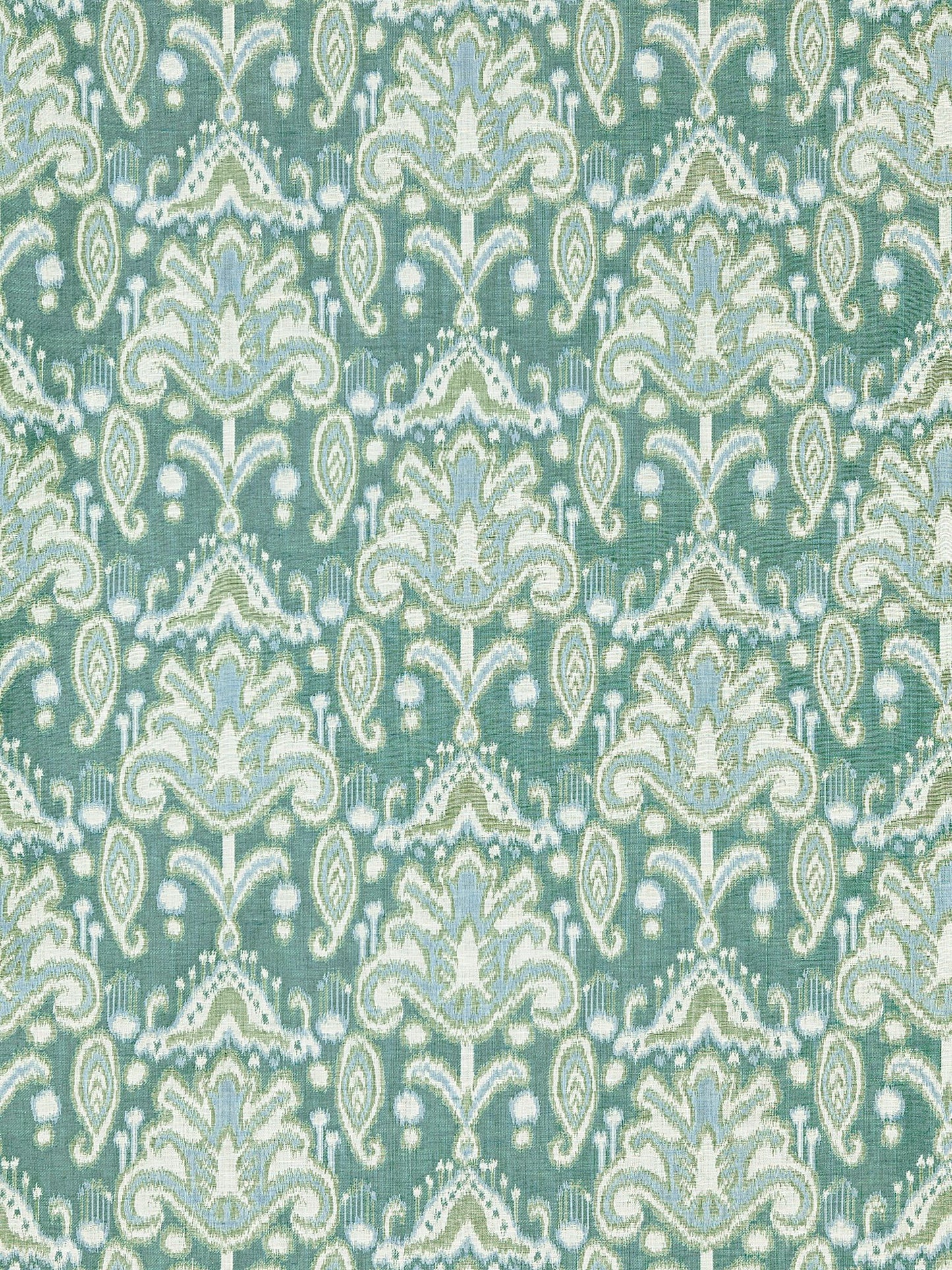 SCALAMANDRE KANDIRA IKAT FABRIC TURQUOISE - GW 000327210 NEW SKU # GW272100003