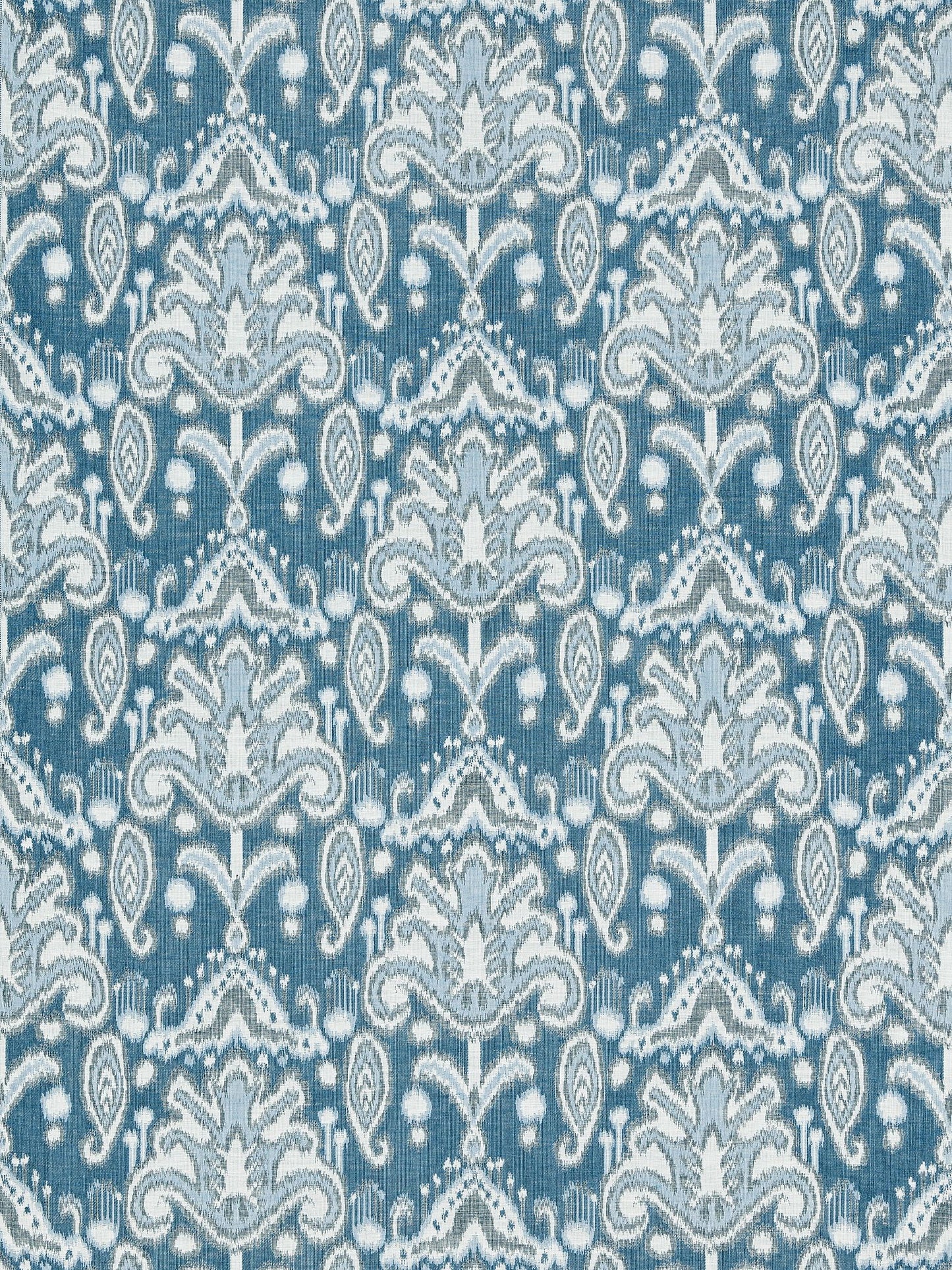 SCALAMANDRE KANDIRA IKAT FABRIC MARINE - GW 000427210 NEW SKU # GW272100004