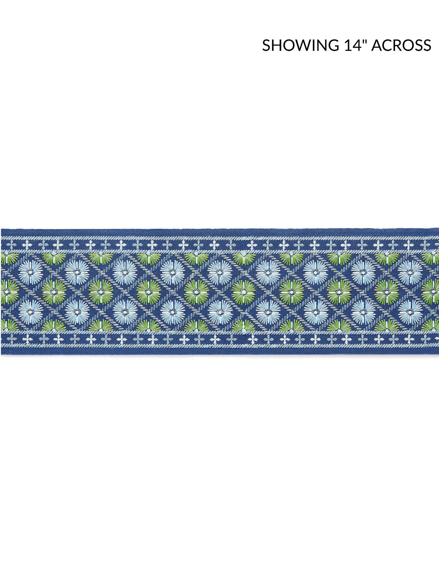 SCALAMANDRE HANSEL EMBROIDERED TAPE FABRIC BLACKBERRY FIELDS - GW 0004T3329 NEW SKU # GWT33290004