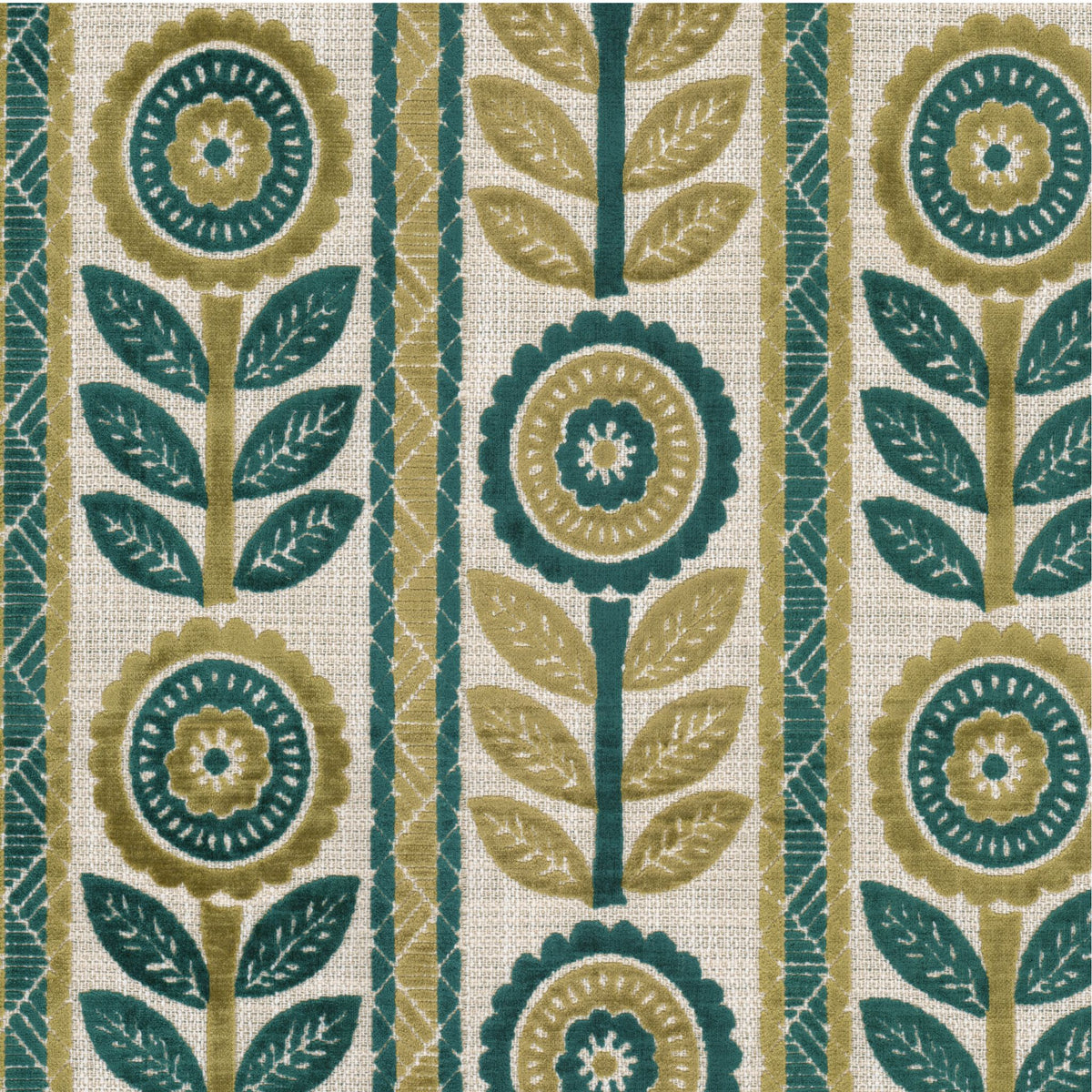 STOUT TEXTILES UPHOLSTERY,WOVENS TRANSITIONAL,, FLORAL STRIPE SEAGLASS - HACK-1