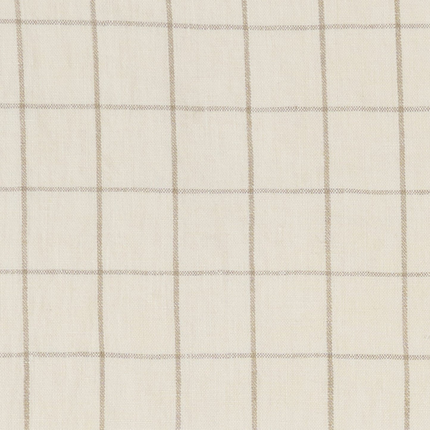 JF Fabrics HADLEY 35 Fabric Check, Plaid Brown, White Linen - 9284335 J9391