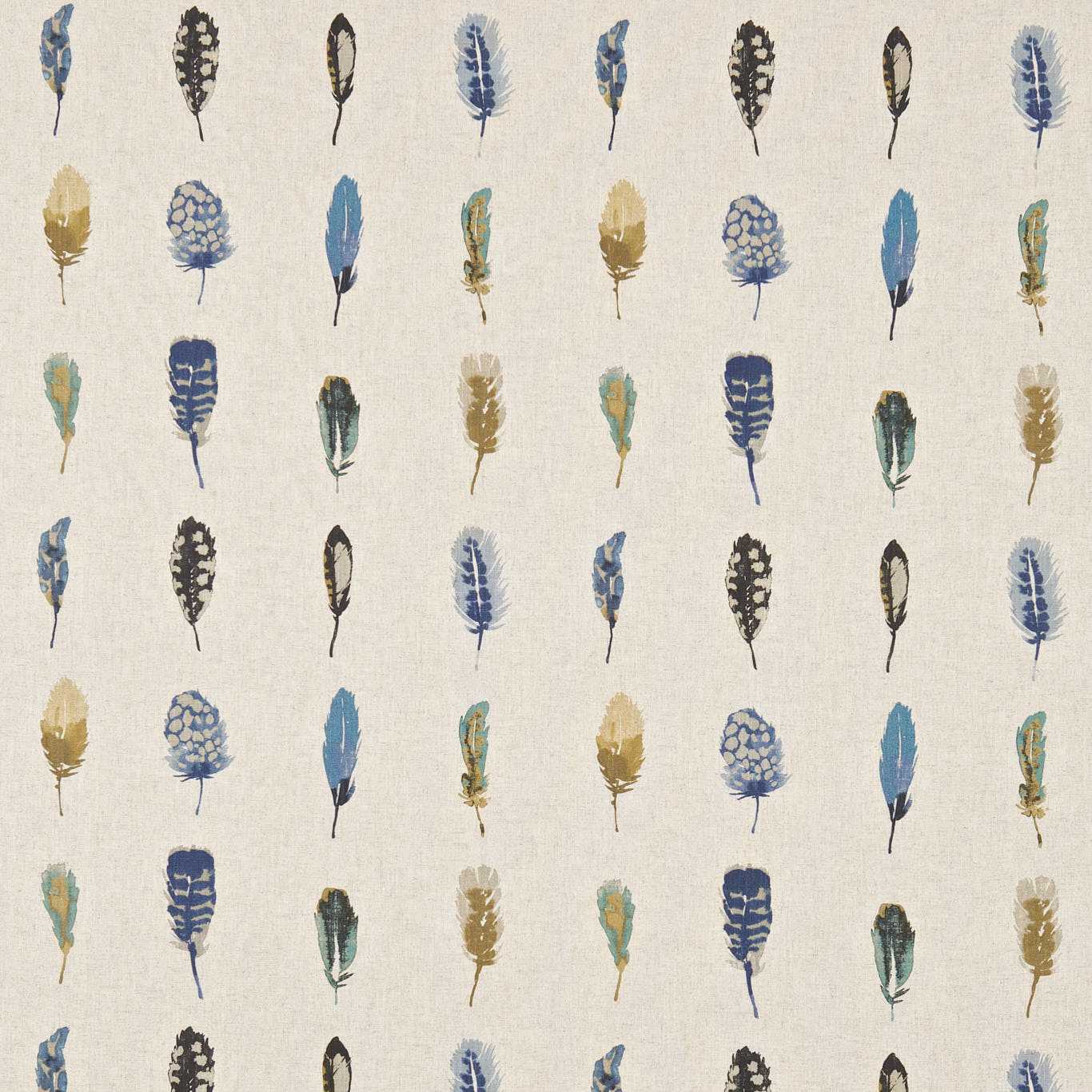 HARLEQUIN Limosa Fabric Other Indigo,Mustard,Stone - HAMA120338