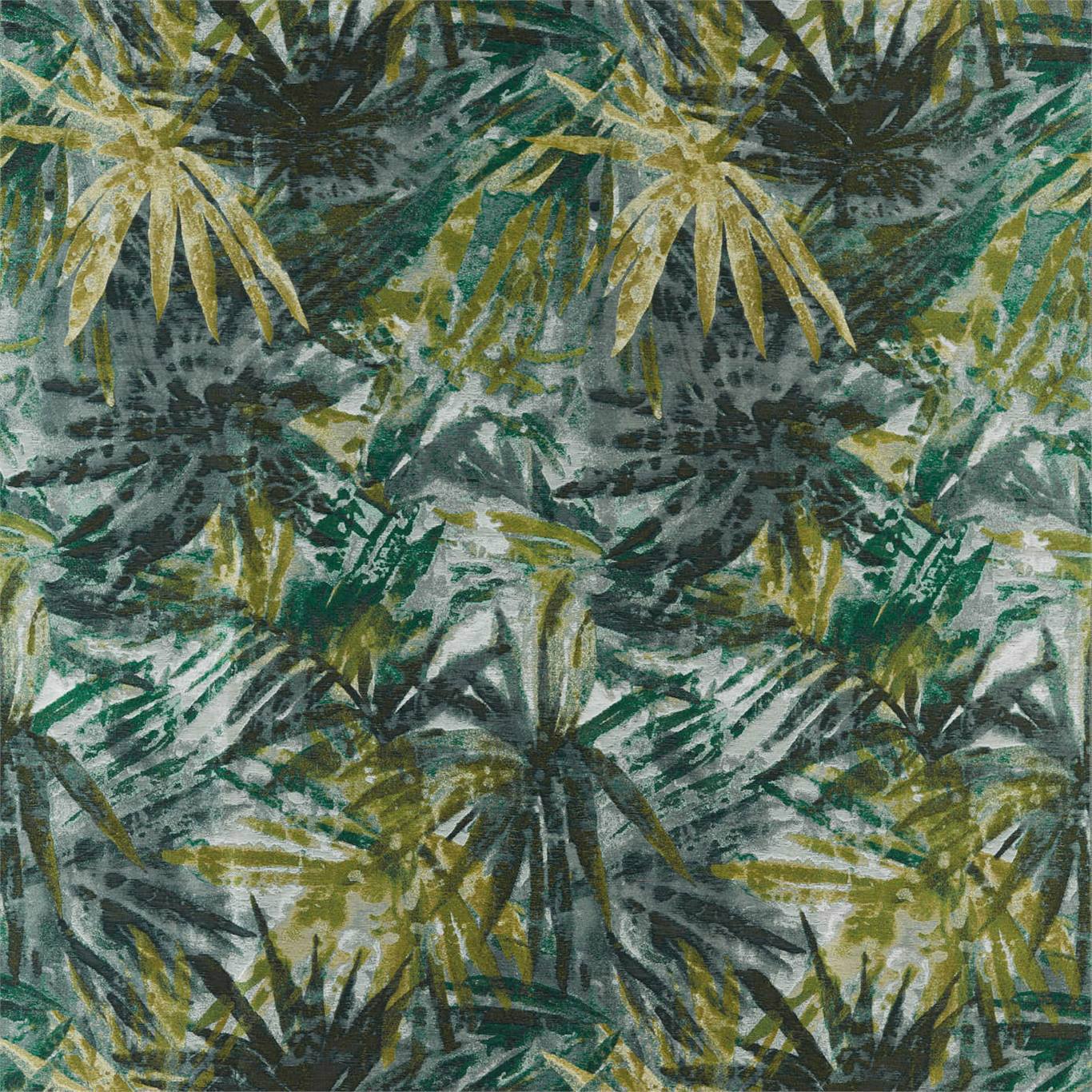 HARLEQUIN Celadon Fabric Leaves , Trees Emerald,Litchen - HATL132872