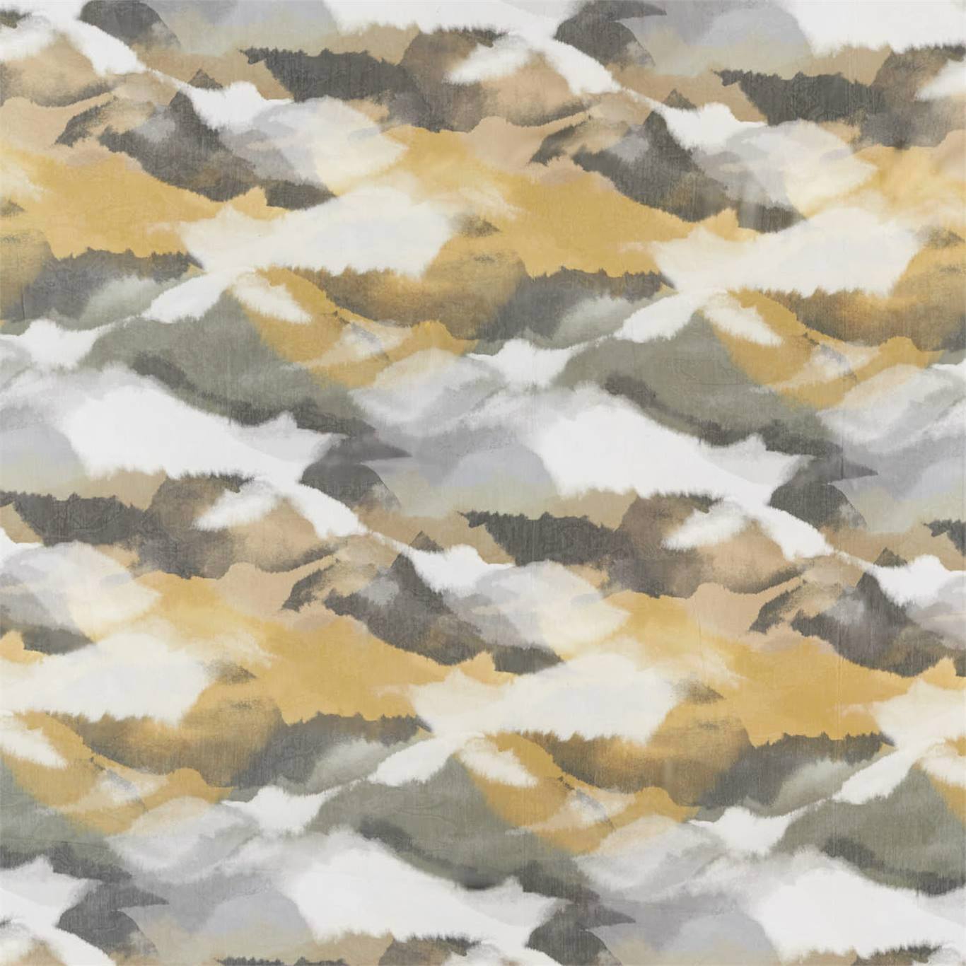 HARLEQUIN Minako Fabric Abstract , Graphic Gold,Charcoal - HATL132875