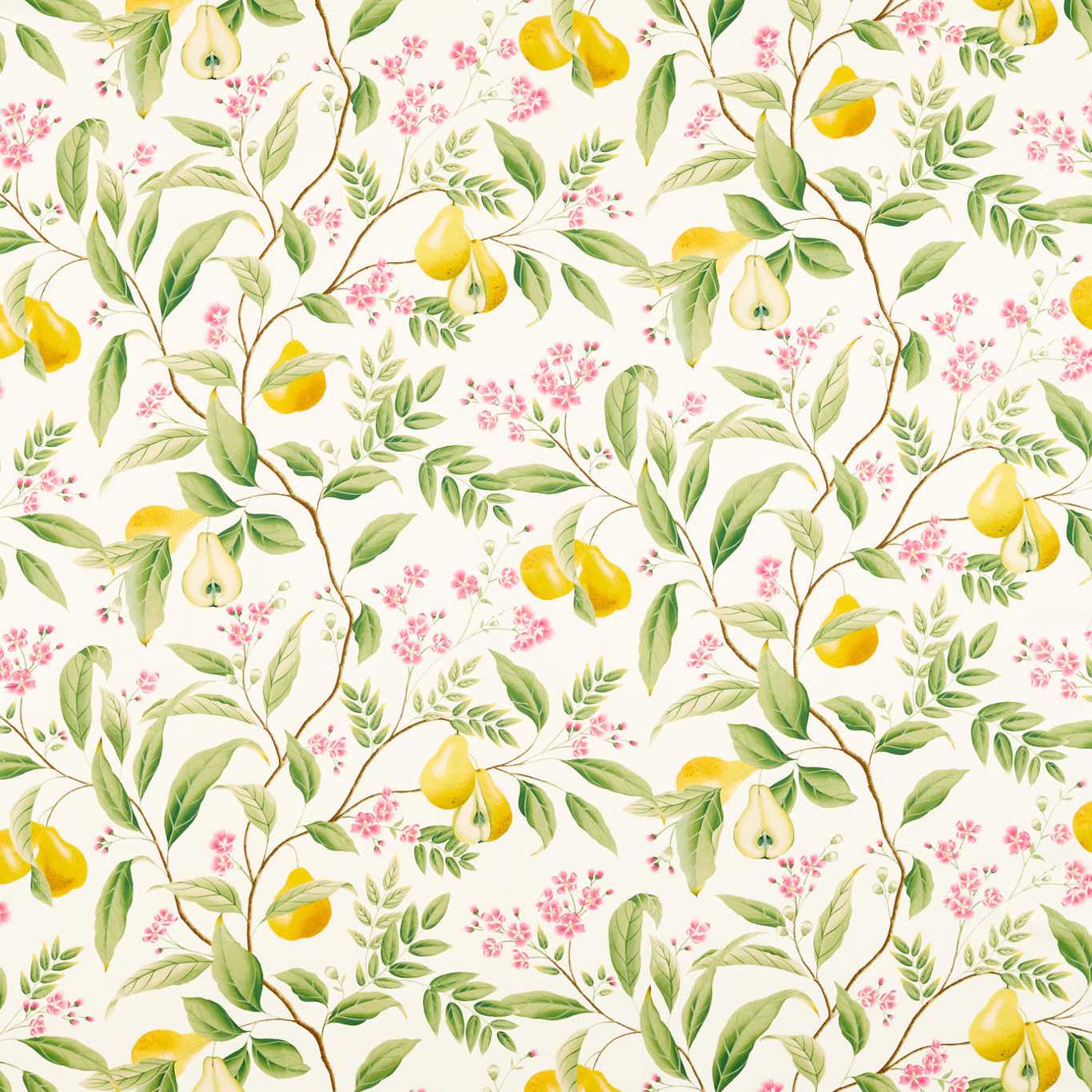 HARLEQUIN Marie Fabric Leaves , Trees Fig leaf,Honey,Blossom - HDHP121115