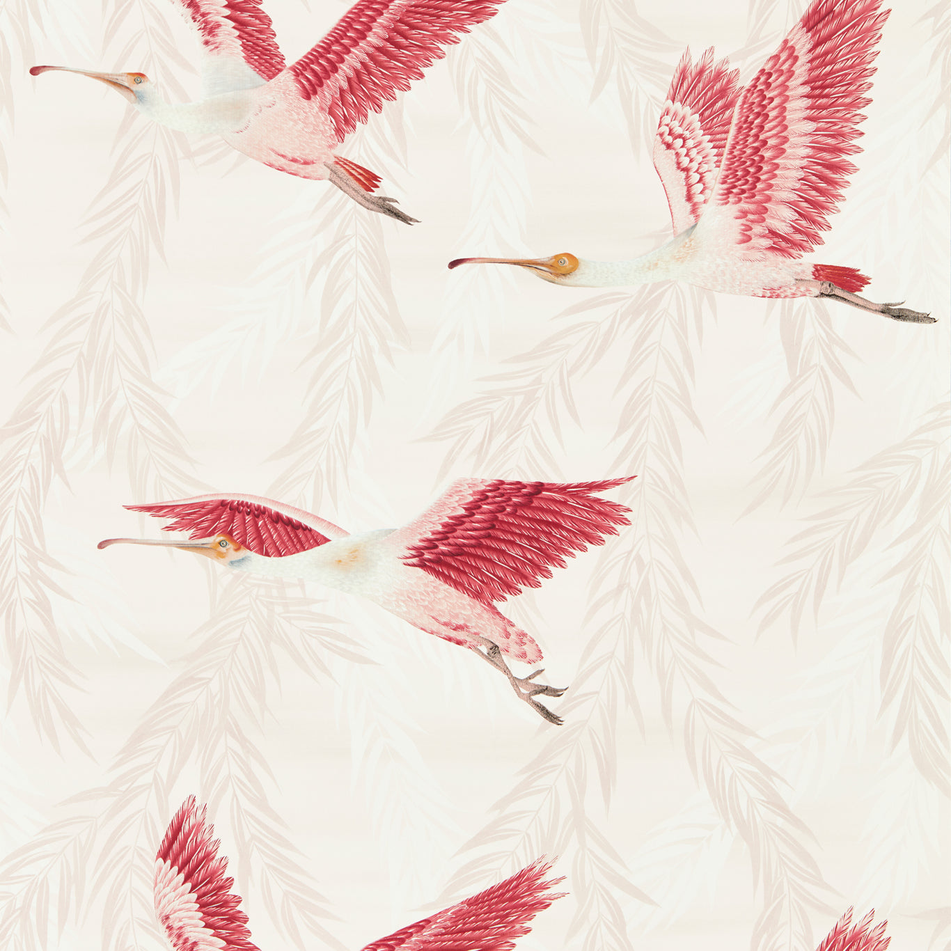 HARLEQUIN Valentina Wallpaper Birds Blush,Blossom Gravure - Wide Width Printed Wallpaper - HDHW112911