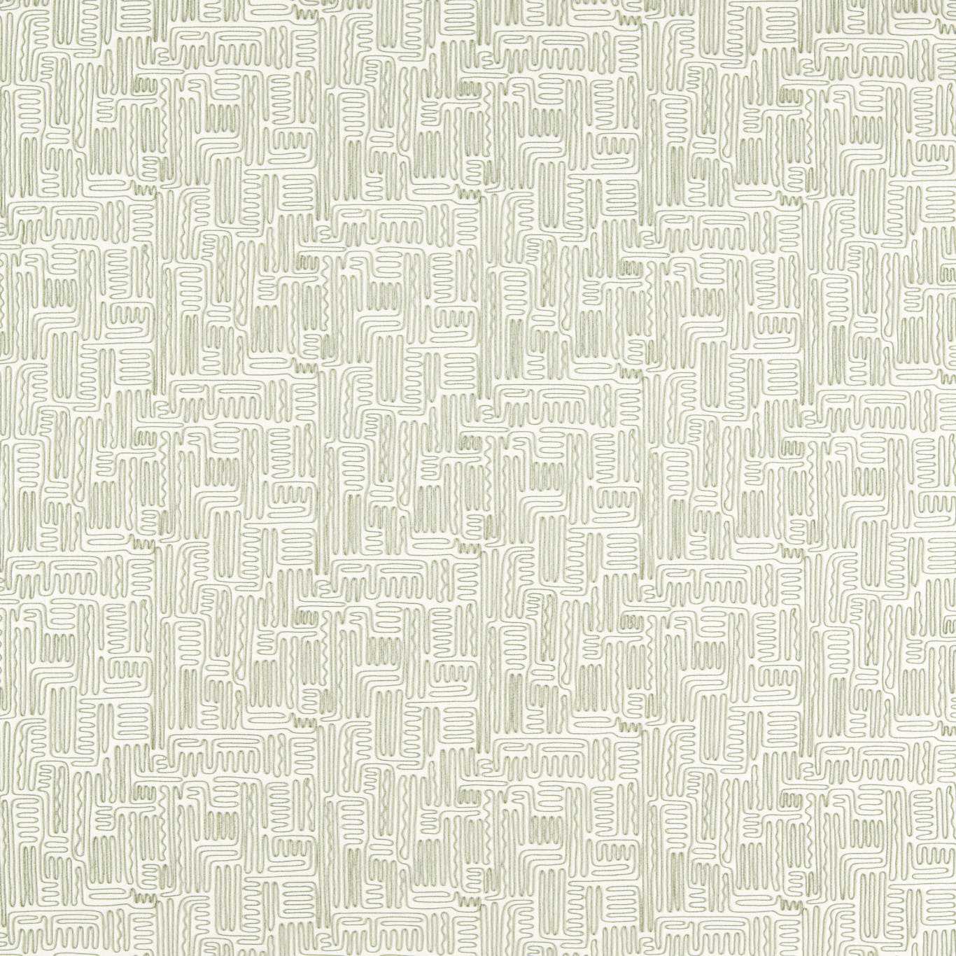 Beige square fabric with a subtle gradient and abstract evergreen graphic.