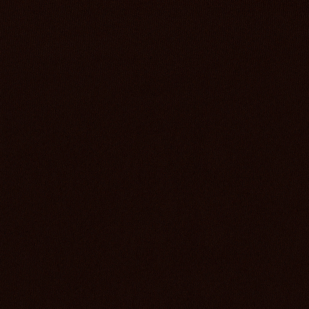 Deep brown fabric with fine woven texture; matte surface, versatile for apparel or upholstery.