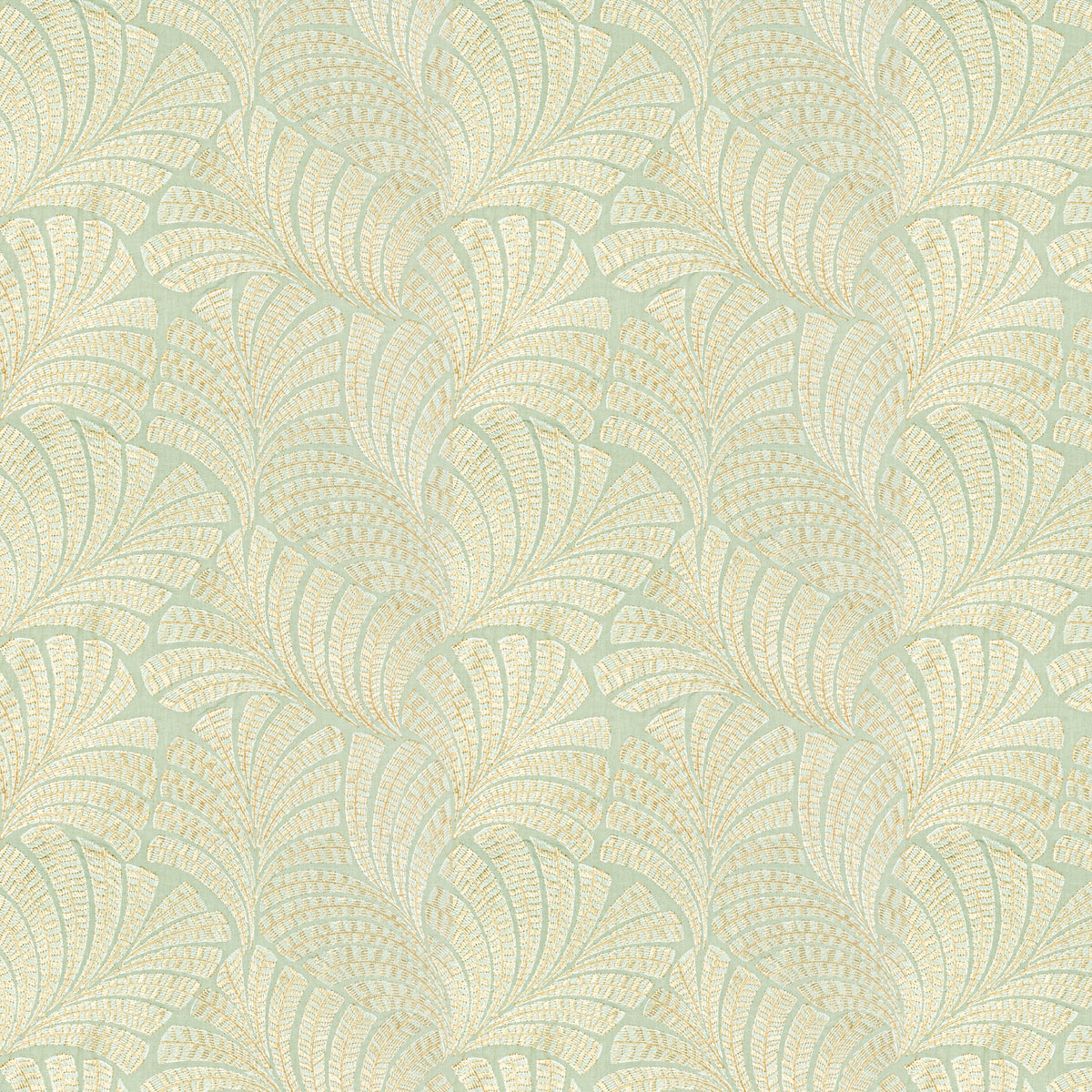 STOUT TEXTILES MULTIPURPOSE,EMBROIDERIES TRADITIONAL, FLORAL SEAFOAM,SEAMIST - HEDG-1
