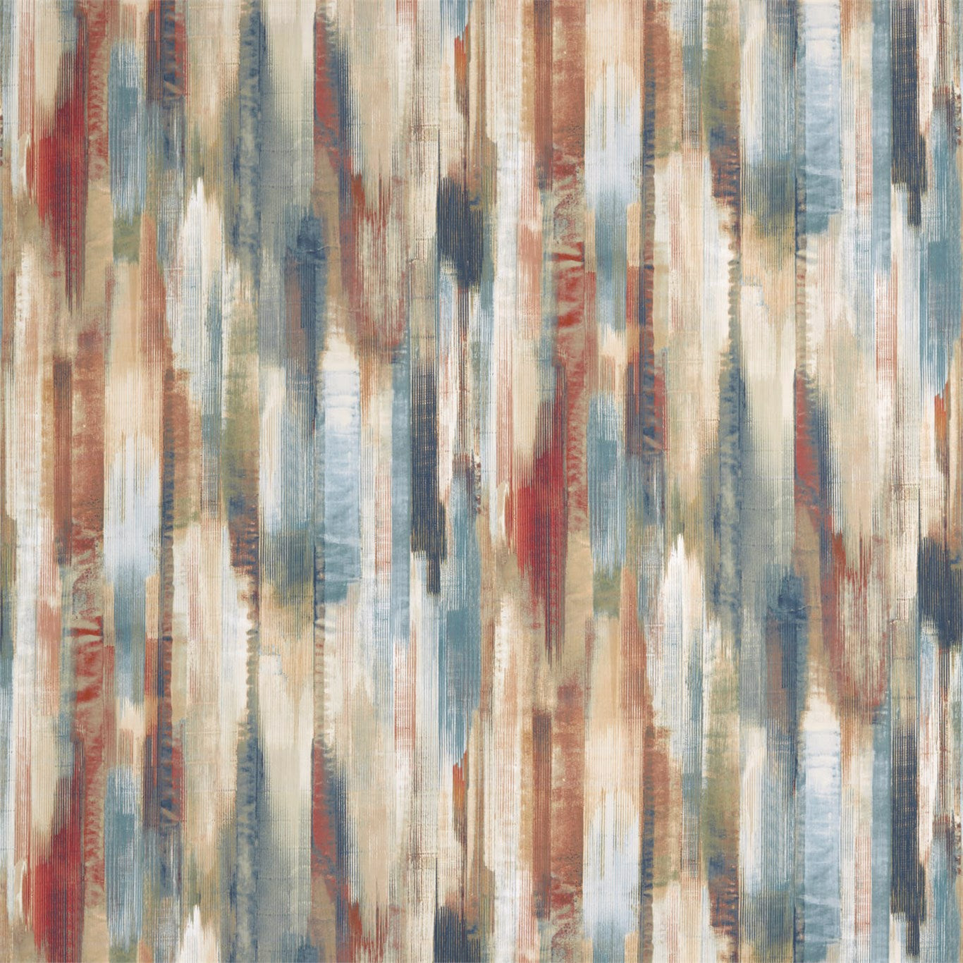 HARLEQUIN Estrato Fabric Stripes Rust,Ruby,Nordic Blue - HETH120583