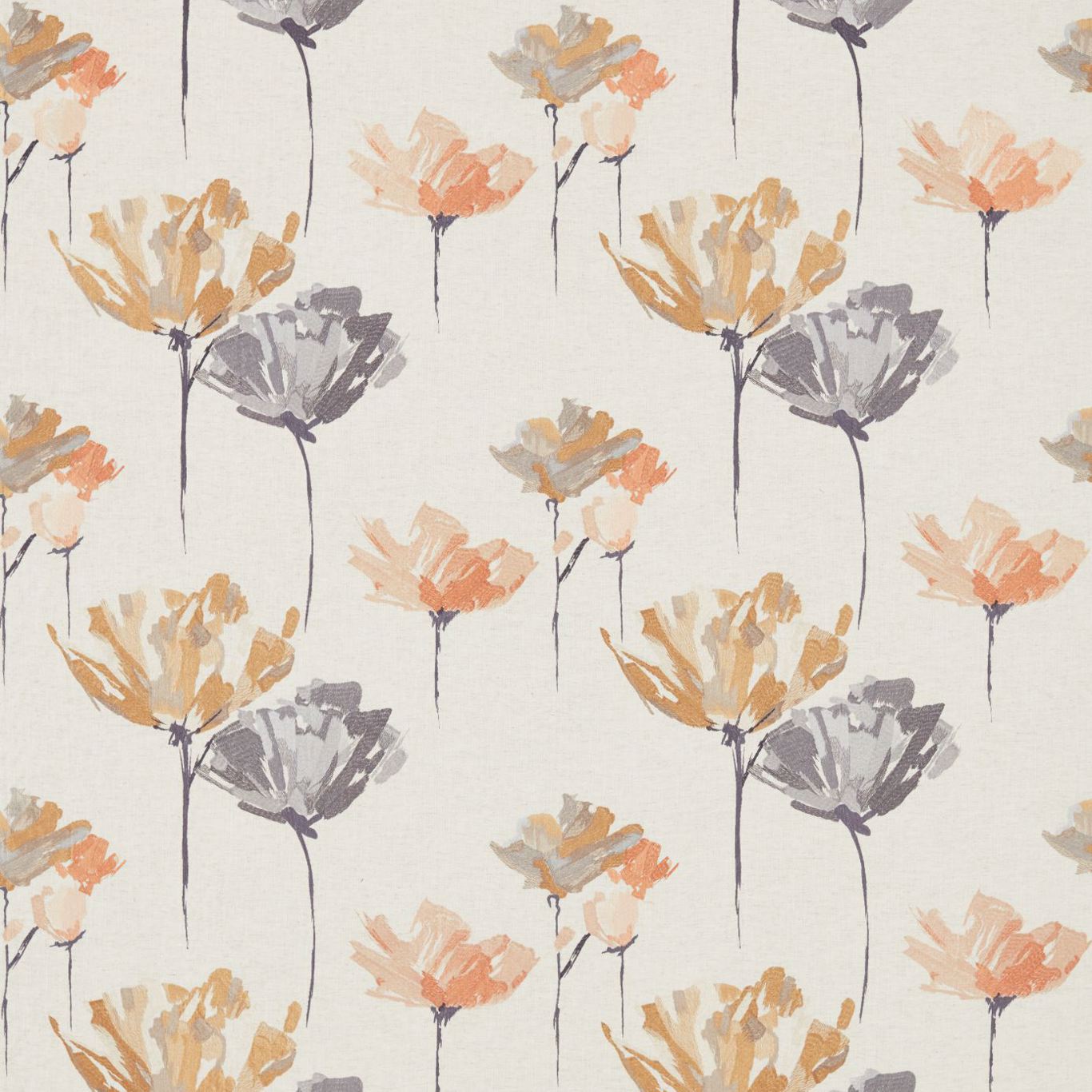 HARLEQUIN Pennello Fabric Contemporary, Floral Blush,Honey,Dove - HFAU131842