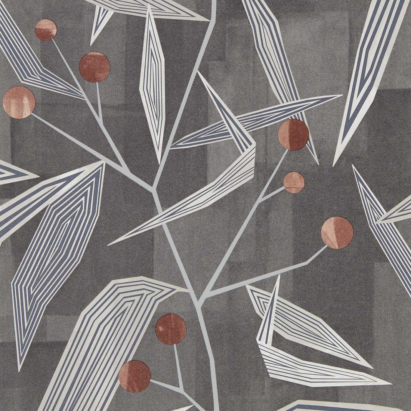 HARLEQUIN Entity Wallpaper Leaves , Trees Bitter Chocolate Rotary/Gravure Wallpaper - HGEO111690