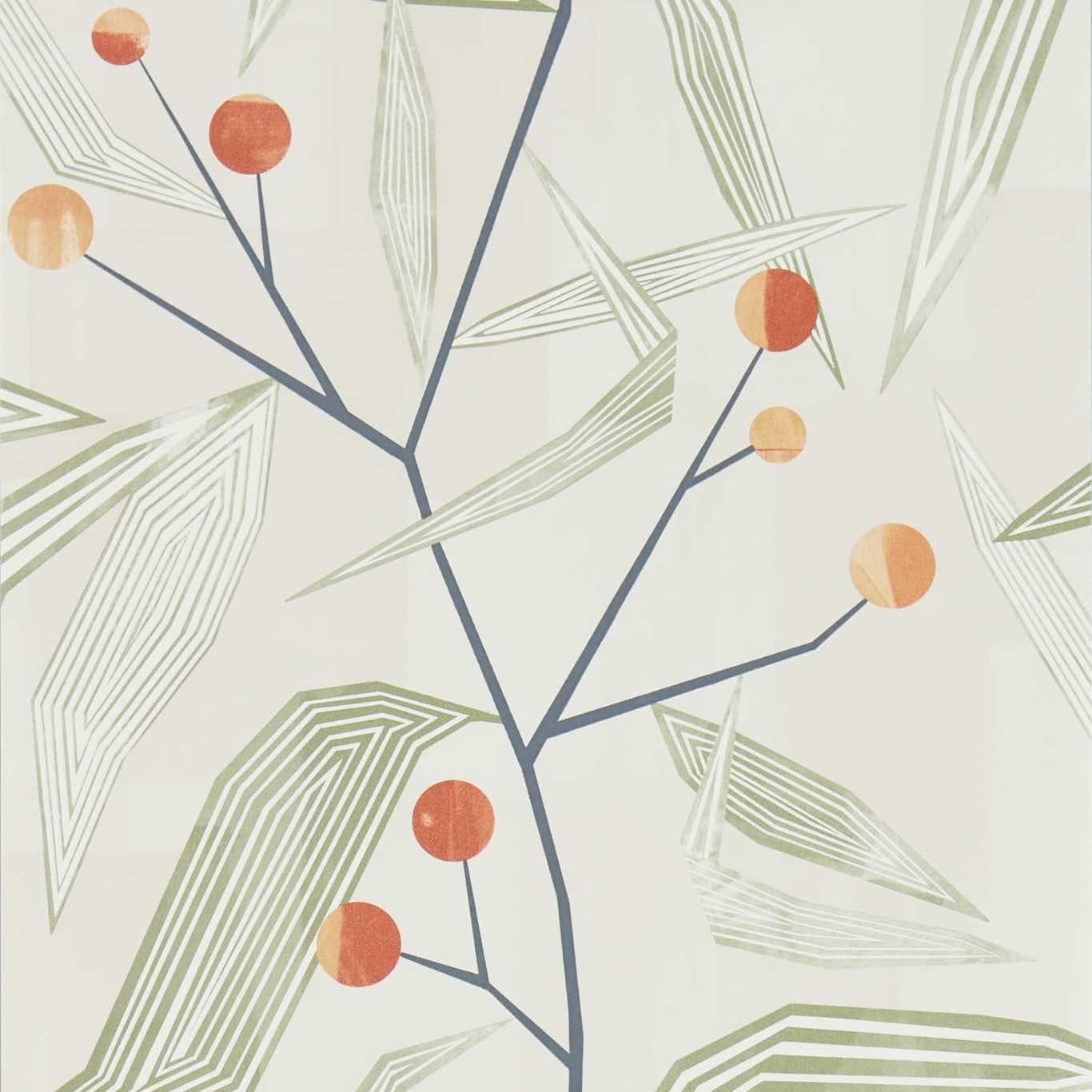 HARLEQUIN Entity Wallpaper Leaves , Trees Brick,Ochre Rotary/Gravure Wallpaper - HGEO111692