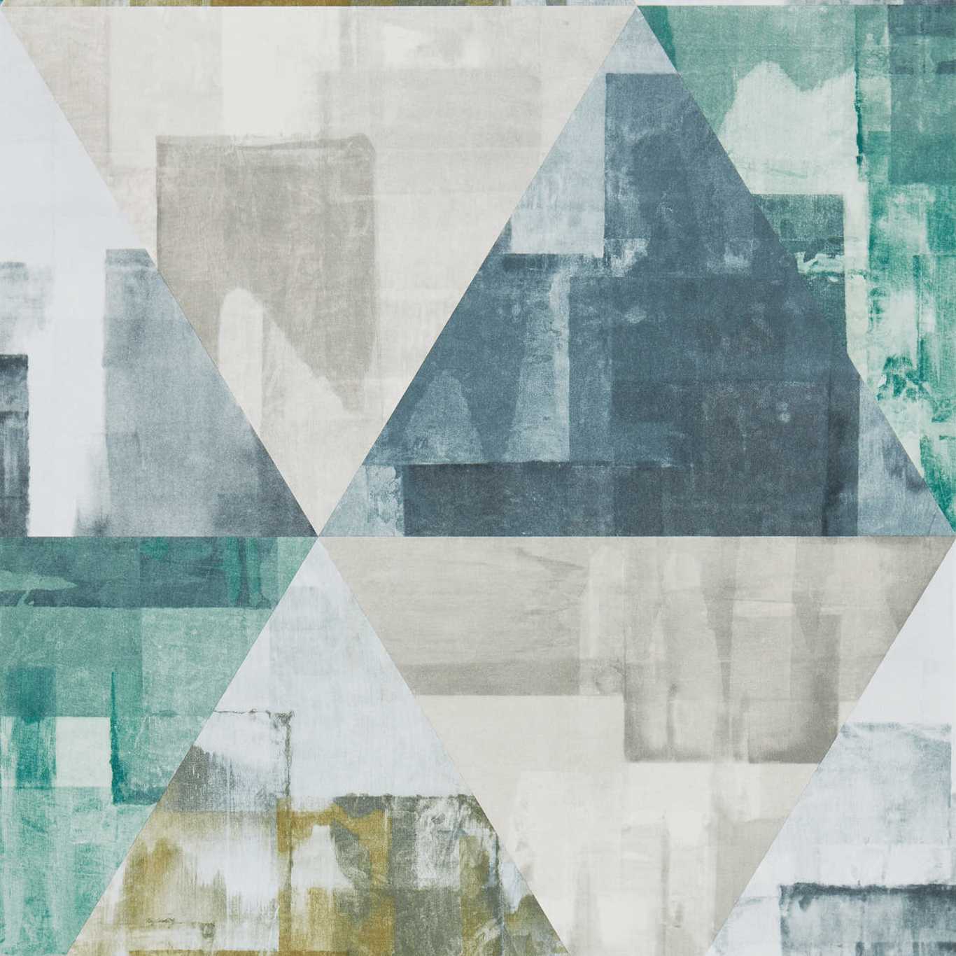 HARLEQUIN OUTLET Geodesic Wallpaper Geometric Emerald,Linden - HGEO111700