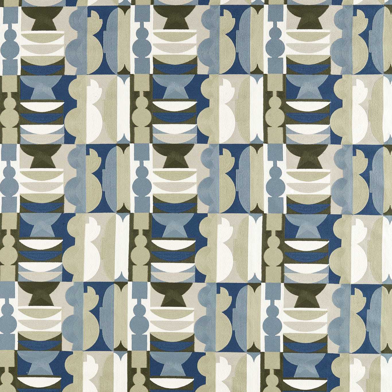 HARLEQUIN Pot Shop Fabric Abstract , Graphic Atlantic,Neptune Green - HHHD134202